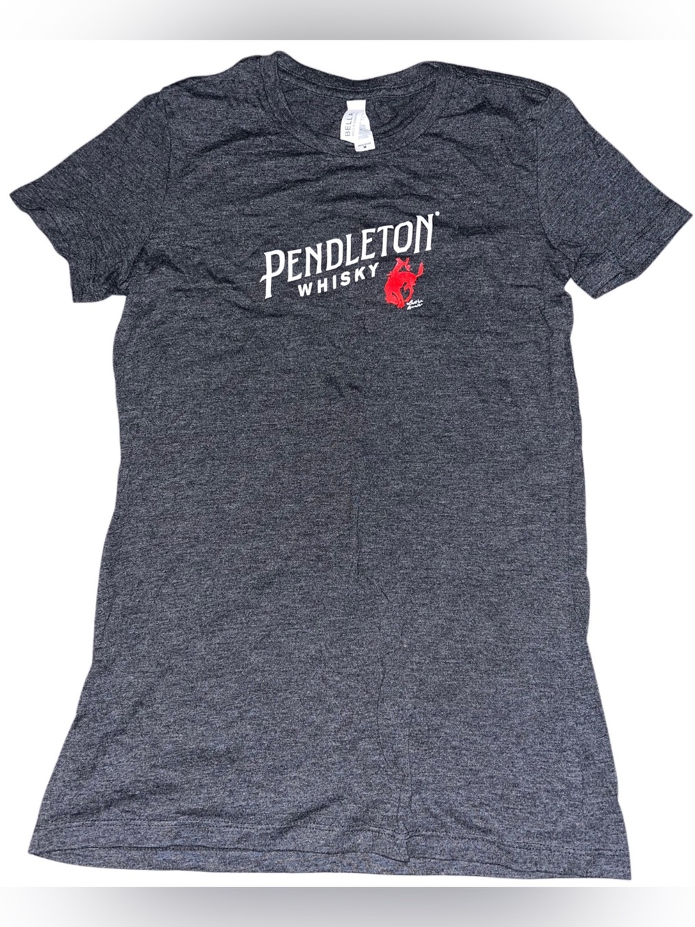 Abella Charcoal Gray Pendleton Whisky Graphic Tee with Red Logo